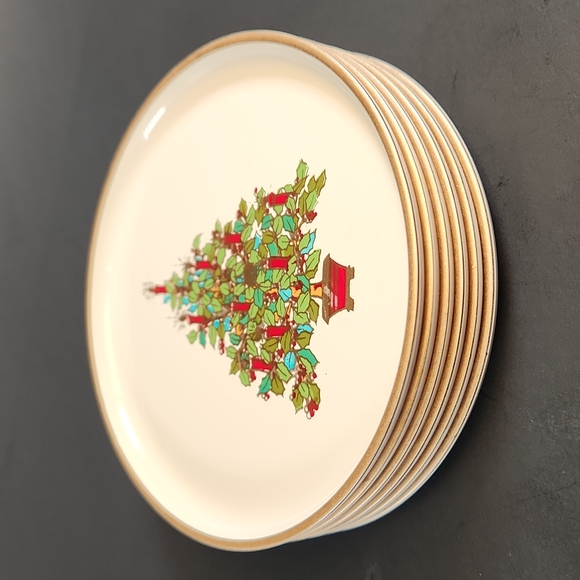 Otagiri Laquerware Holiday Coaster set presentation box Vintage 70s - Picture 5 of 12